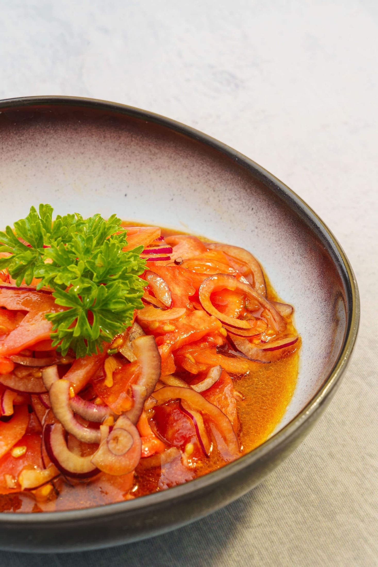 A carefully presented dish from Adella Seafood