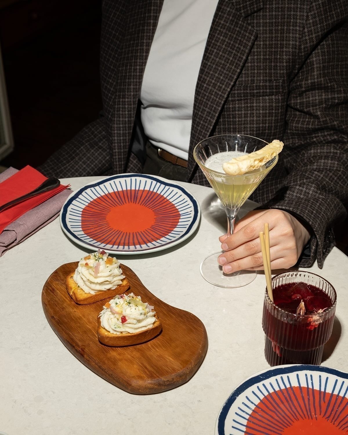 A carefully presented dish from Aida Vino e Cucina