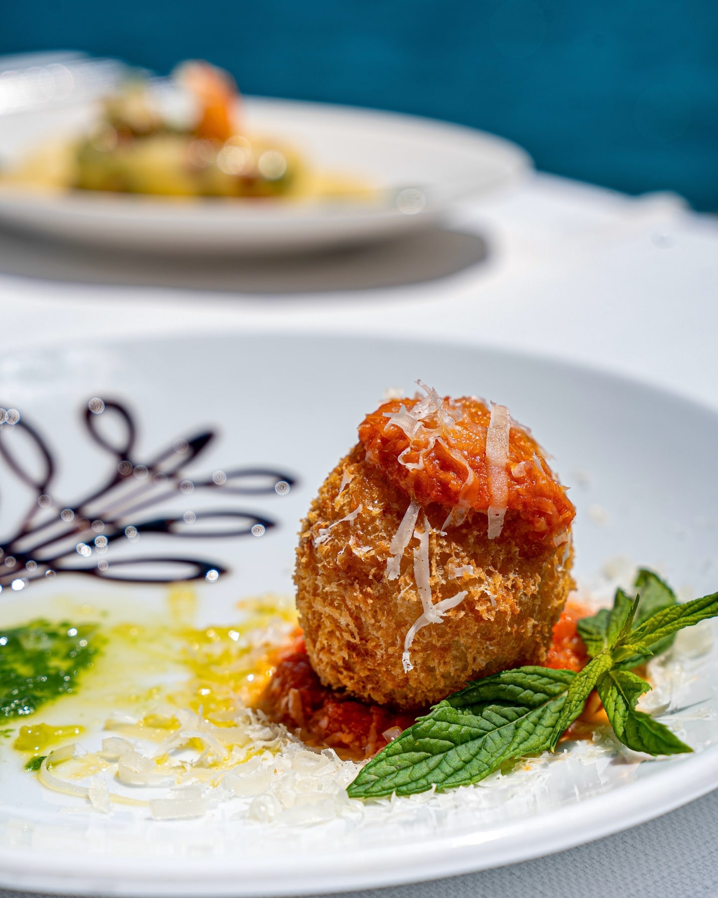 Angel Blue: a carefully plated dish
