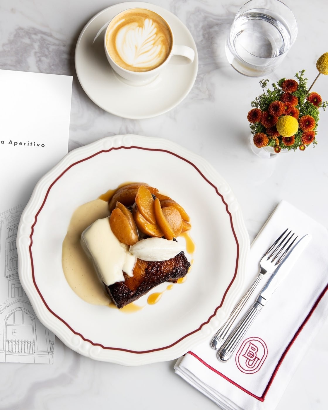 A carefully prepared dish from Banca Unione