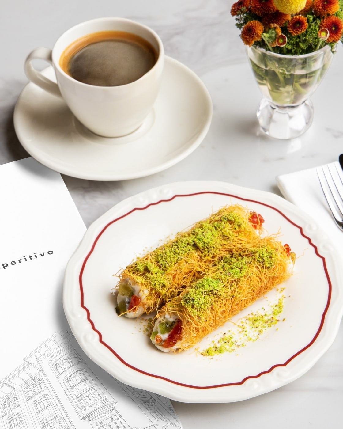 A carefully prepared dish from Banca Unione
