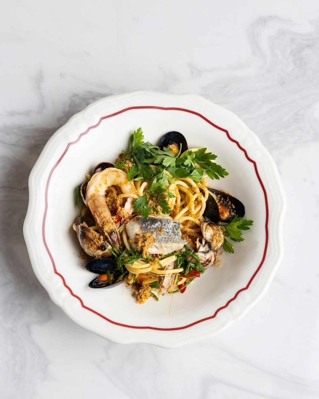 A carefully prepared dish from Banca Unione