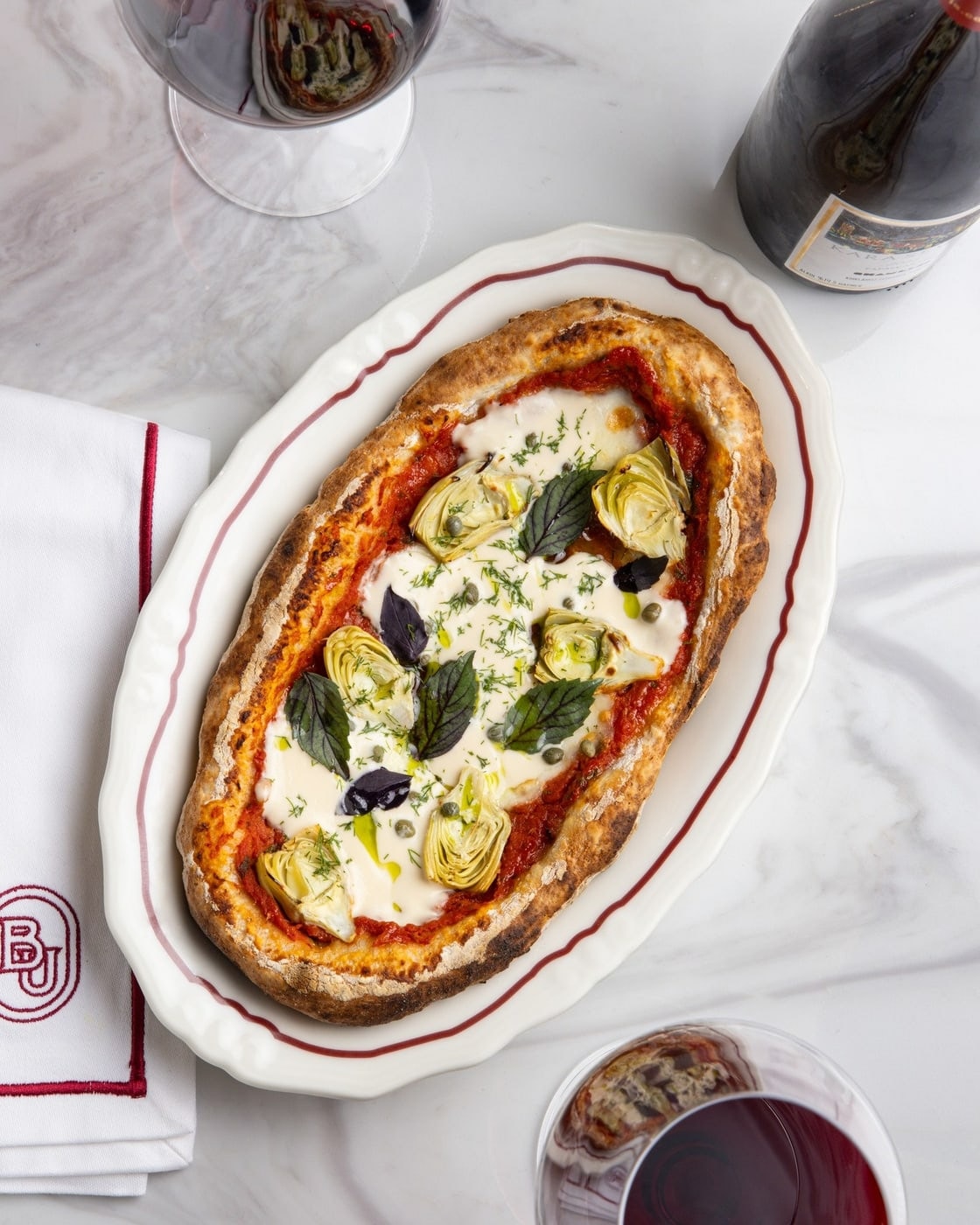 A carefully prepared dish from Banca Unione