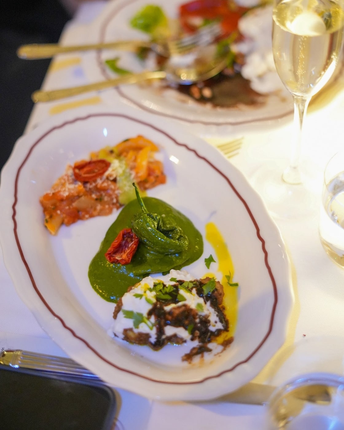 A carefully prepared dish from Banca Unione