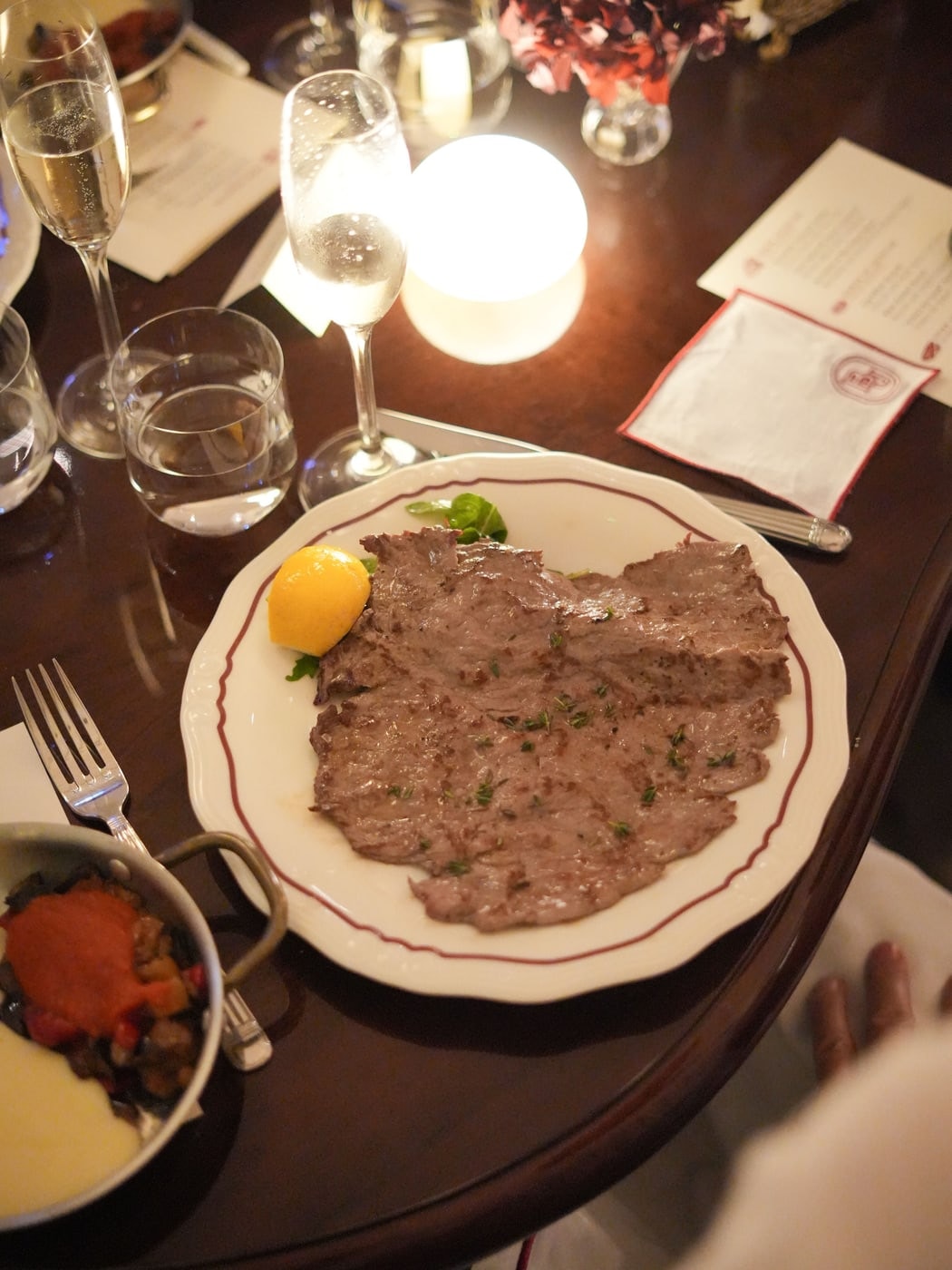 A carefully prepared dish from Banca Unione