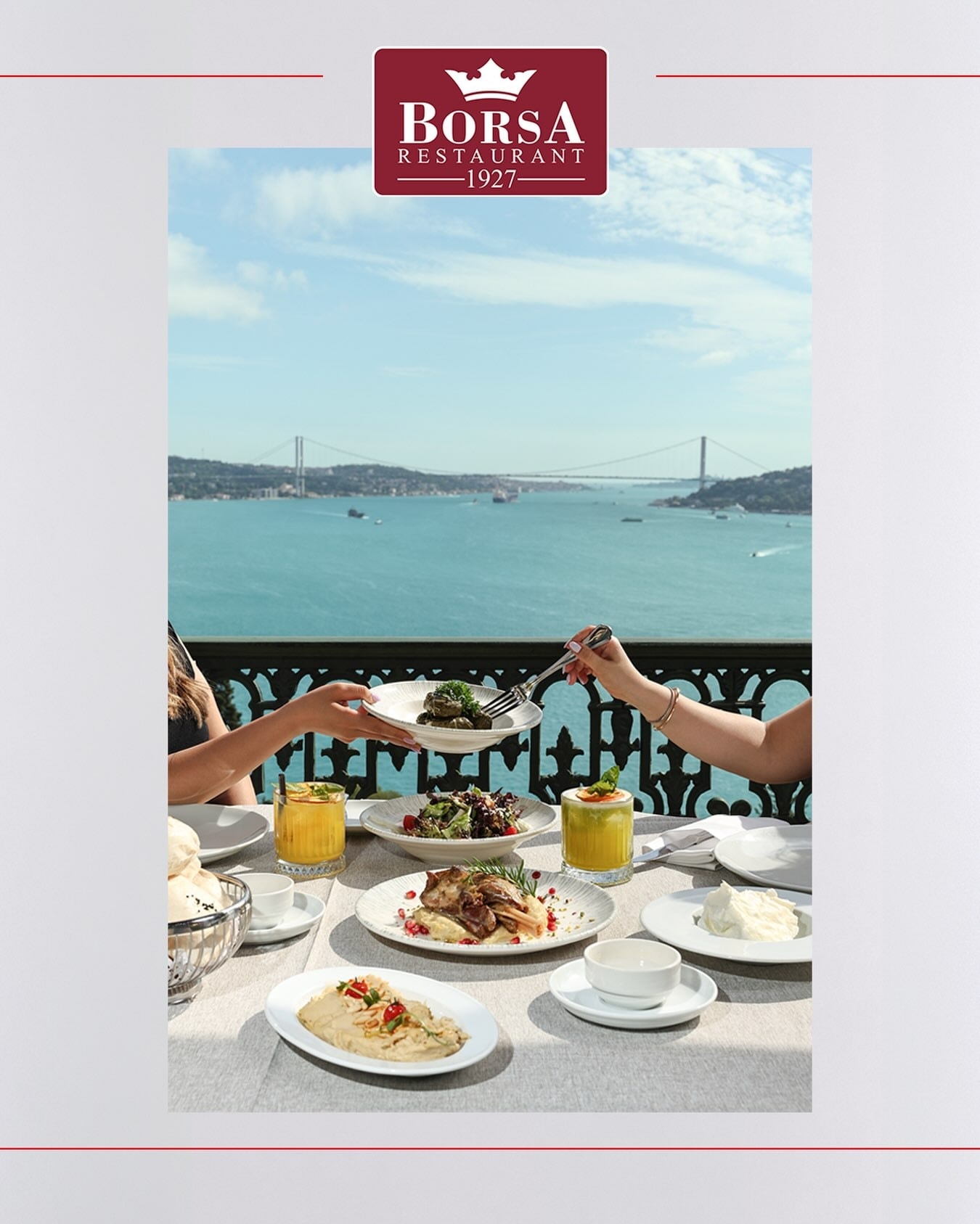 Borsa Kandilli restoranının iç mekânı ve atmosferi