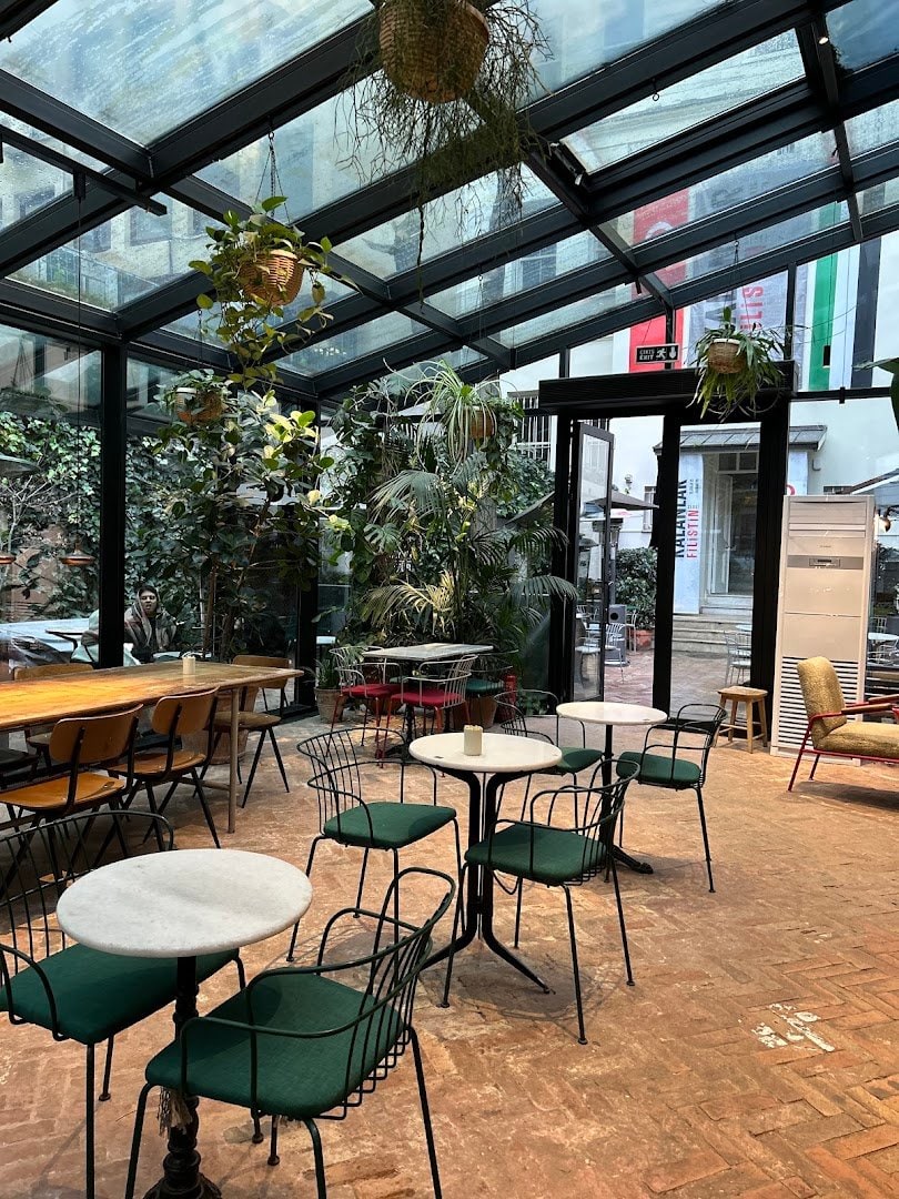 A quiet seating corner at Cup of Joy Nişantaşı
