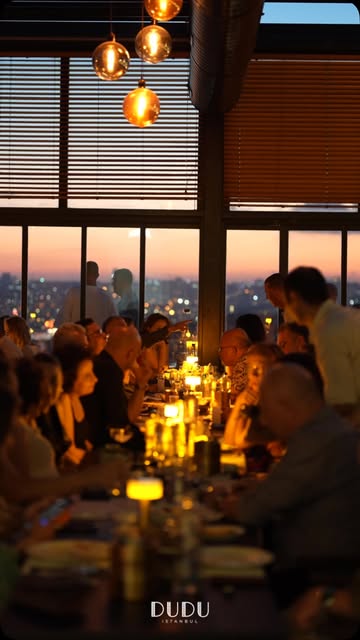 Sunset tables on the Dudu Istanbul rooftop