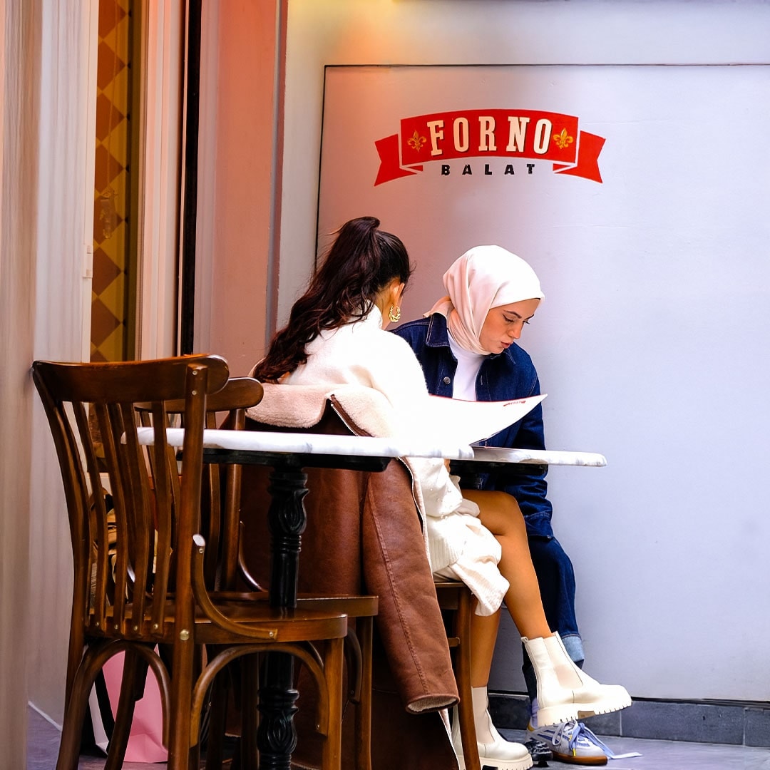 Forno Balat's brick-detailed dining room
