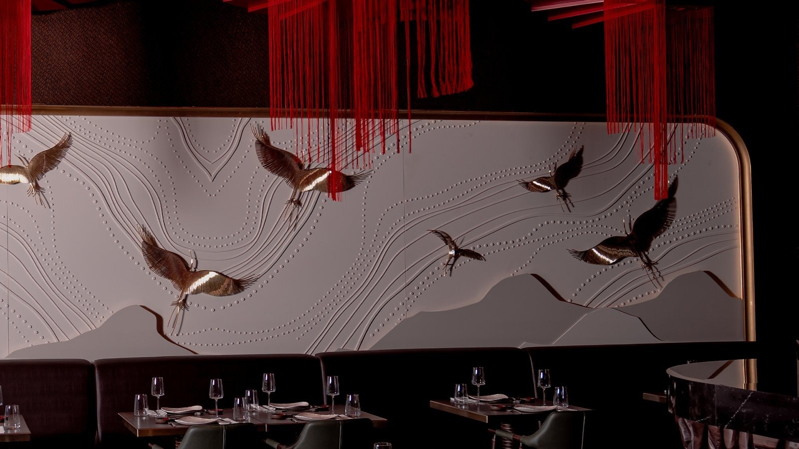 The dining room at Ginkgo Asian Dining in Tersane Istanbul
