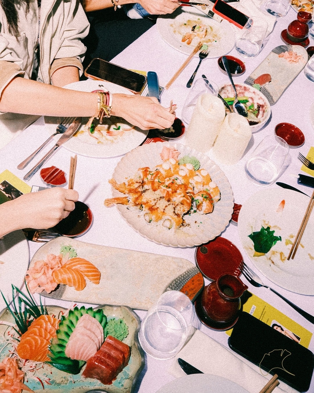 Asian dishes and drinks at Ginkgo Asian Dining