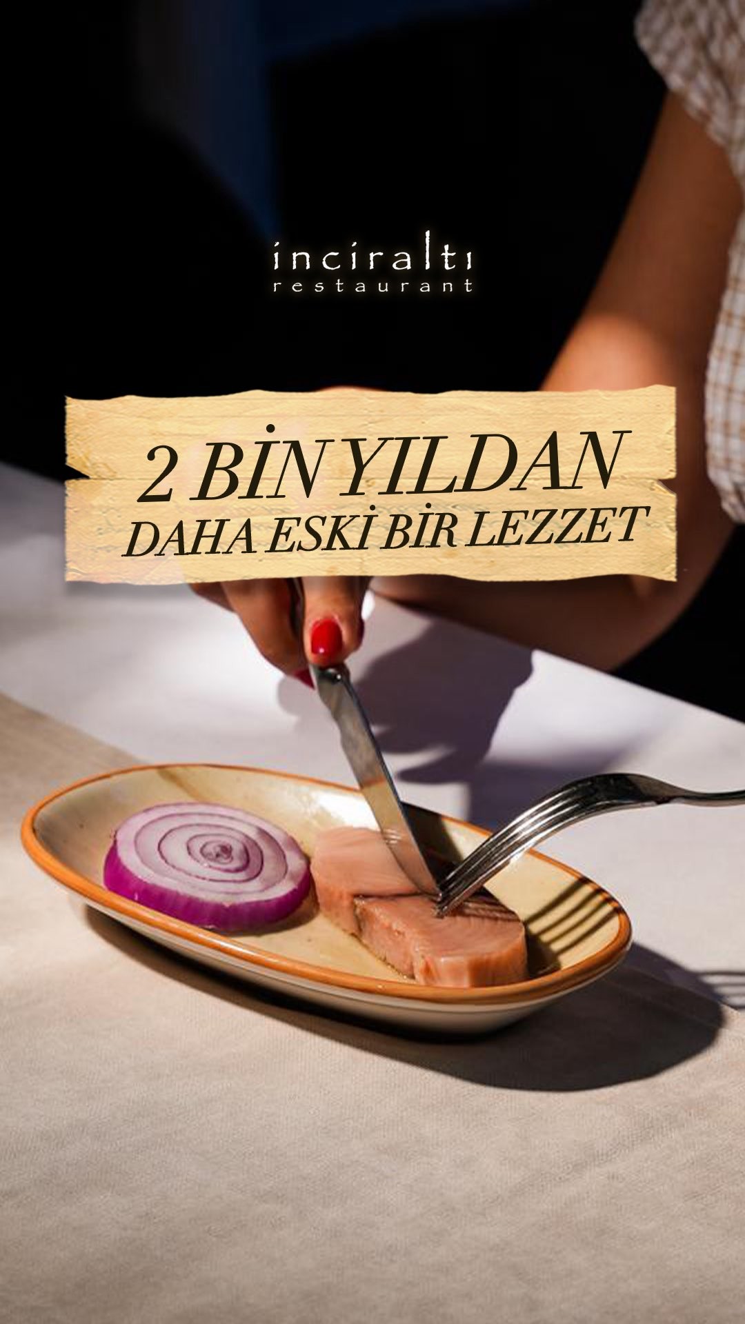 A carefully presented dish from İnciraltı Meyhanesi