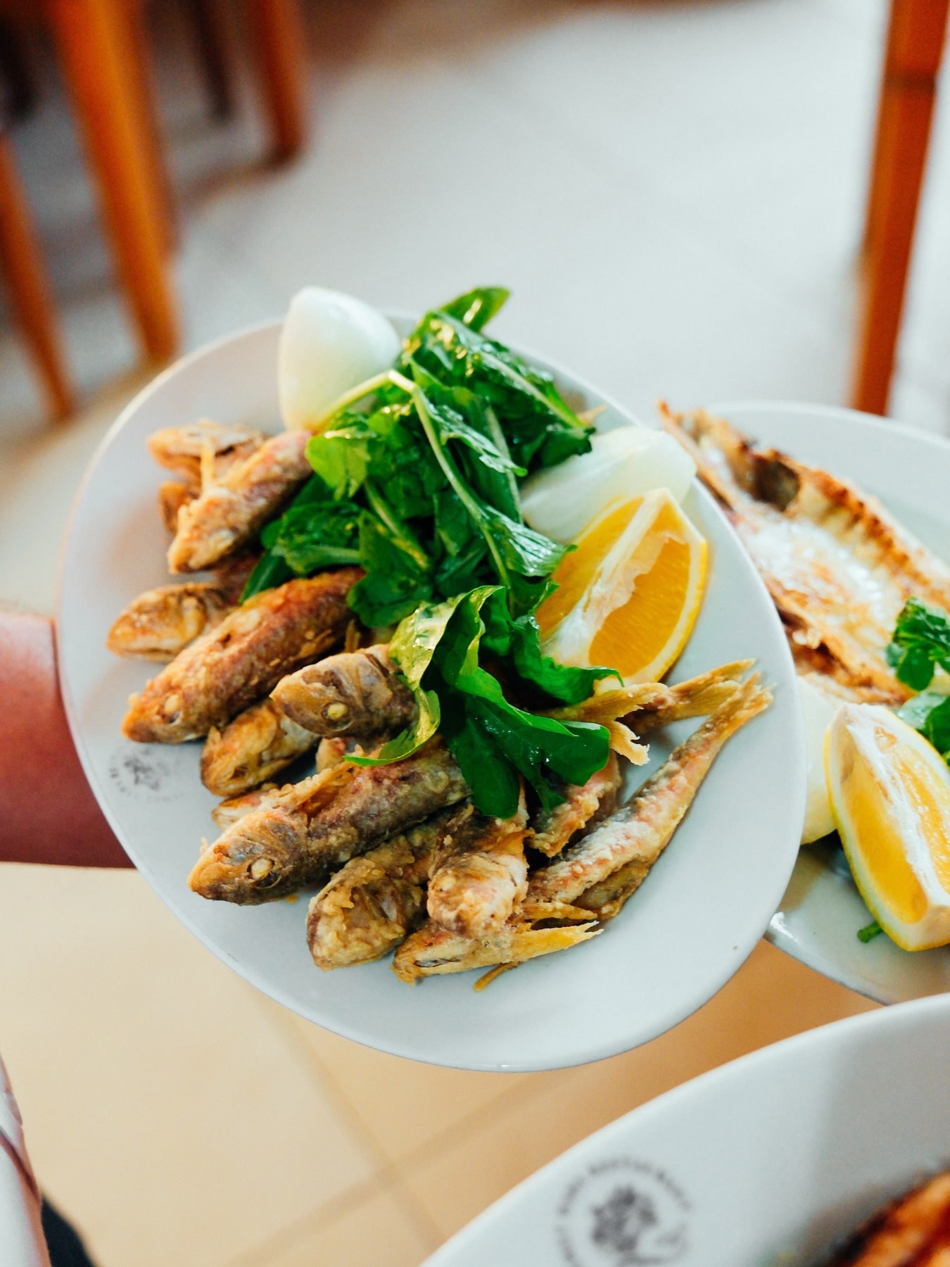 The daylight-filled dining room at Ismet Baba