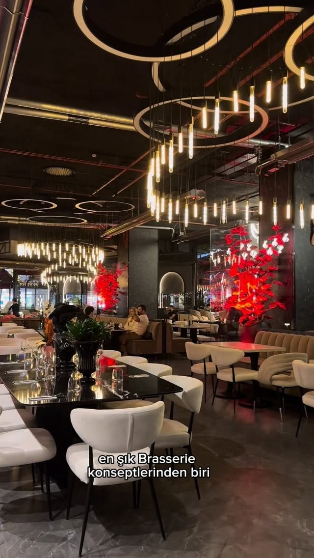Loxxi's illuminated main dining room