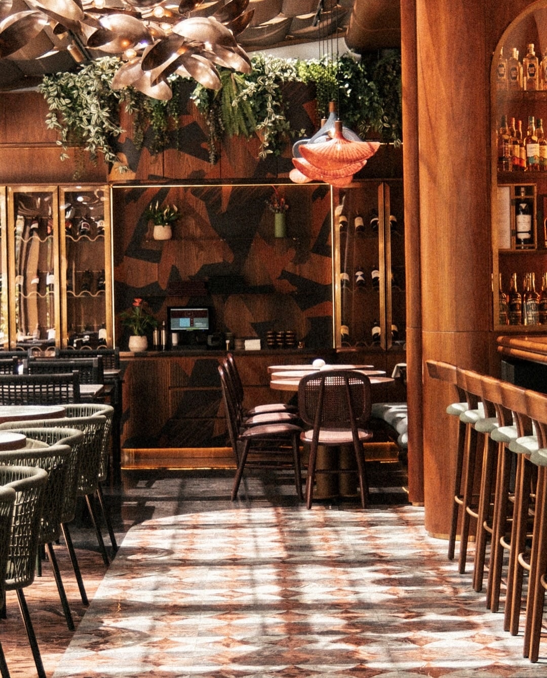 The considered interior and atmosphere at Manzé