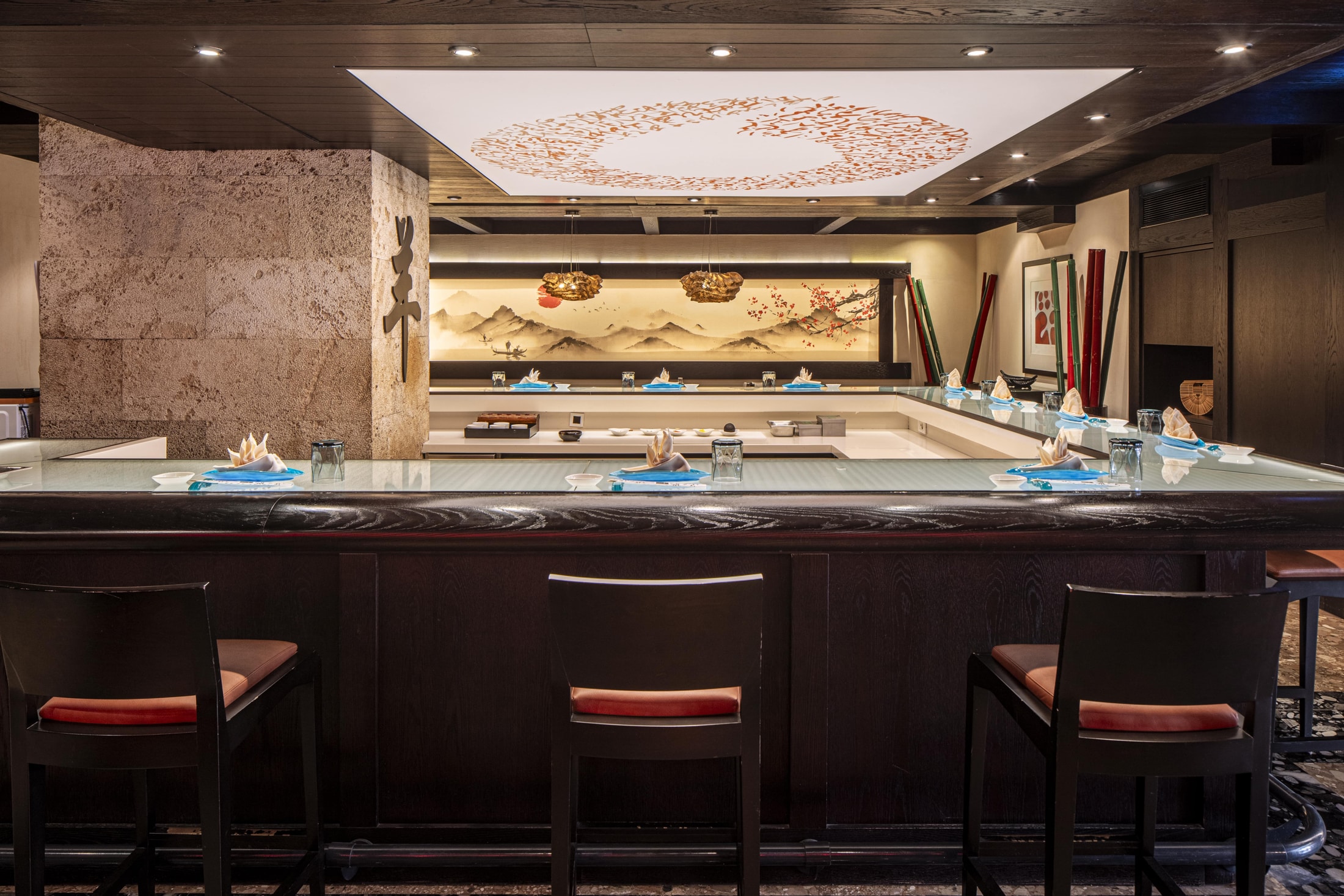 Maromi İstanbul restoranının iç mekânı ve atmosferi