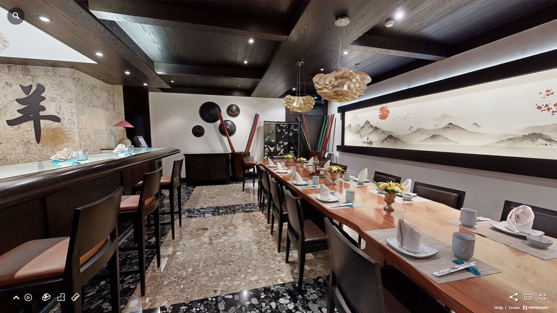 Maromi İstanbul restoranının iç mekânı ve atmosferi