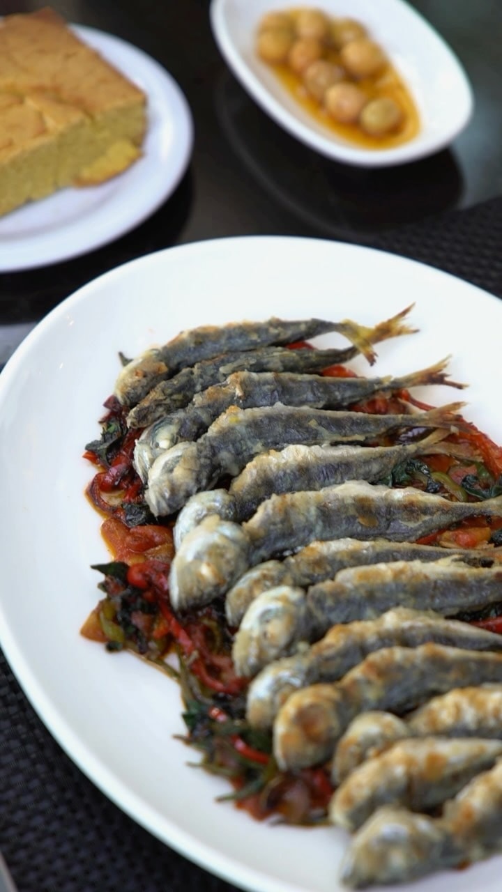 A carefully presented dish from Mavi Sandal Balıkçısı