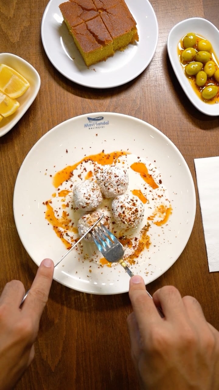 A carefully presented dish from Mavi Sandal Balıkçısı