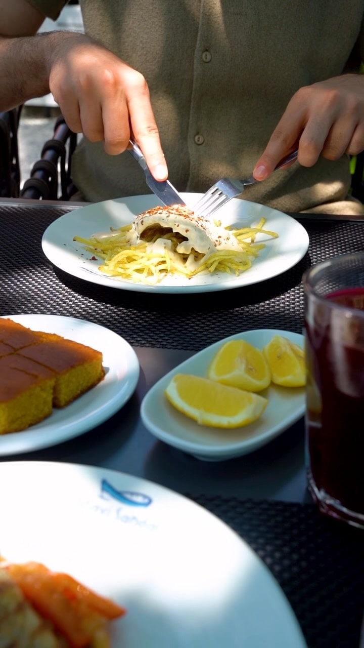 A carefully presented dish from Mavi Sandal Balıkçısı