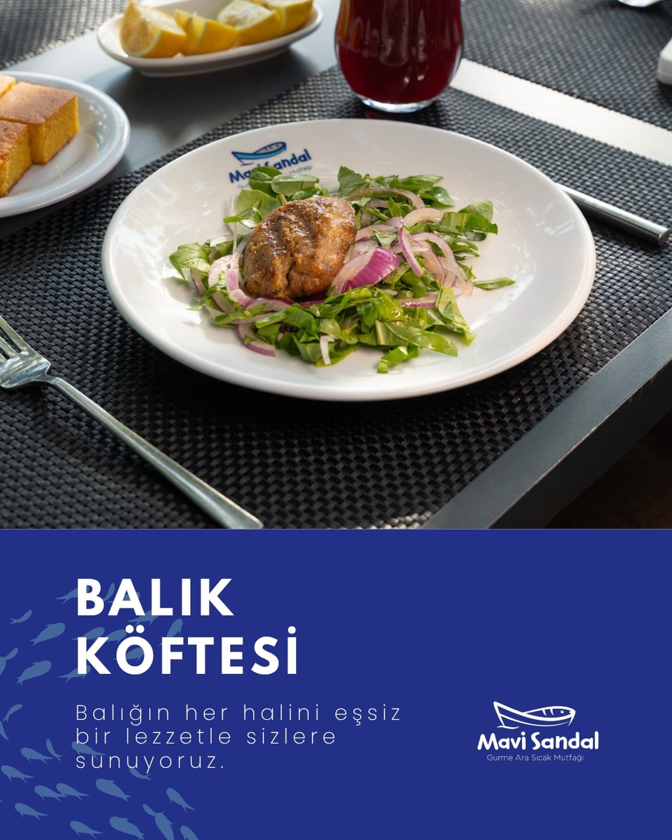 A carefully presented dish from Mavi Sandal Balıkçısı