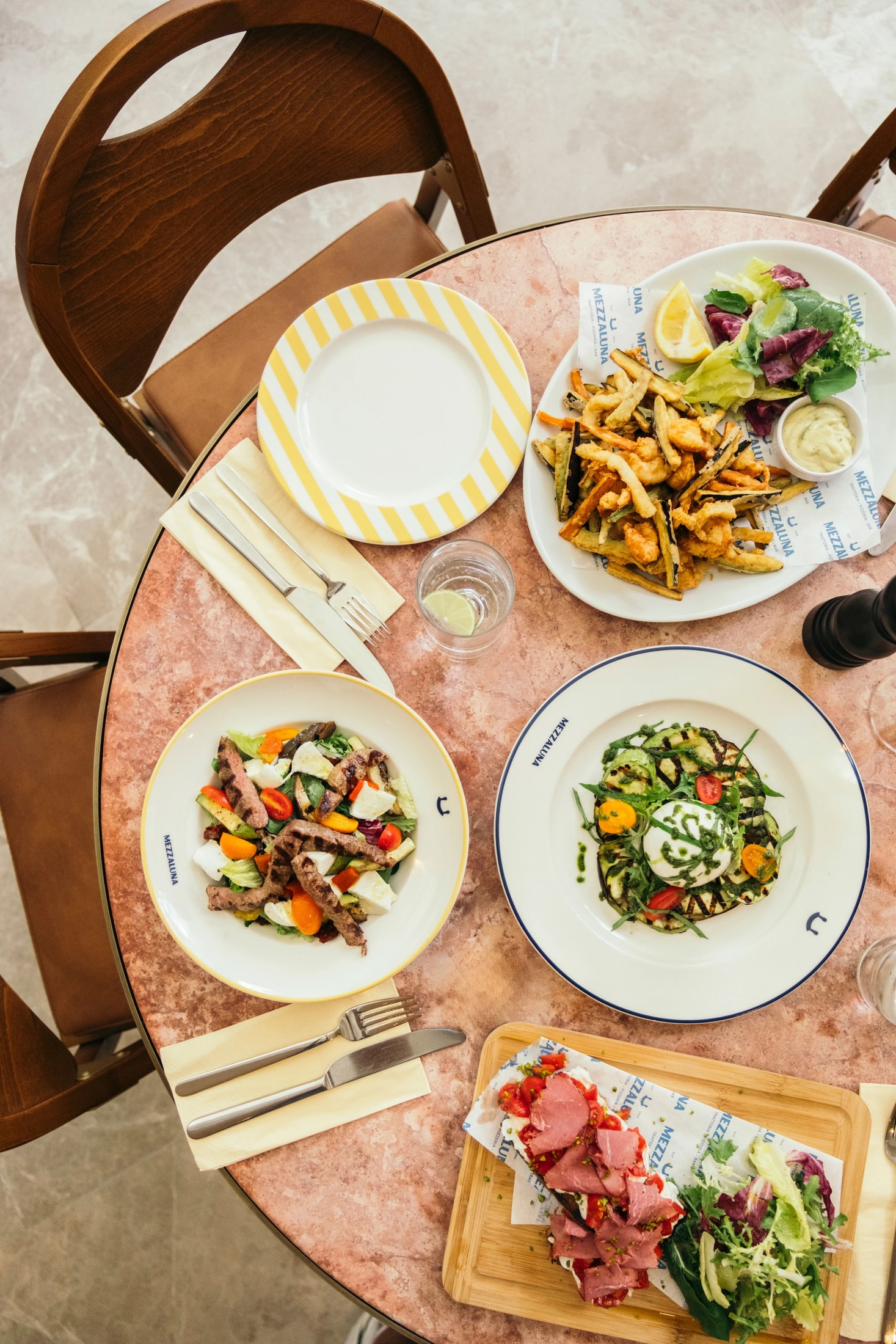 A carefully presented dish from Mezzaluna Galataport