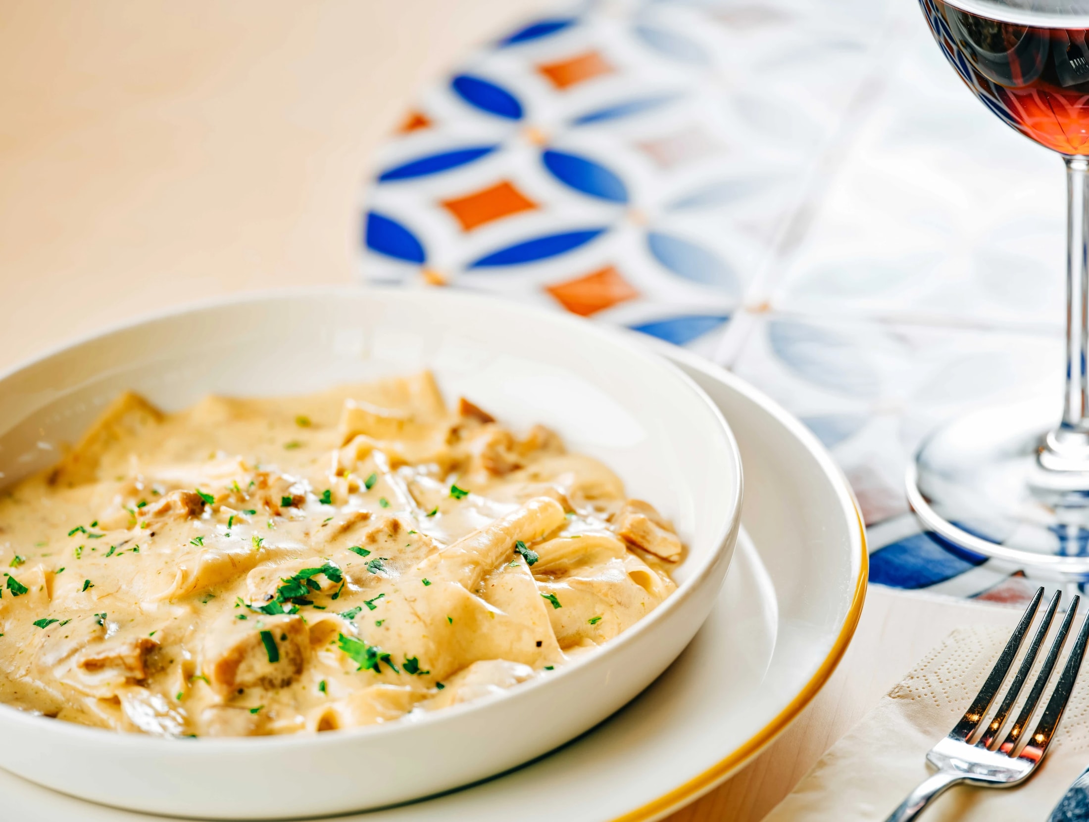 A carefully presented dish from Mezzaluna Galataport
