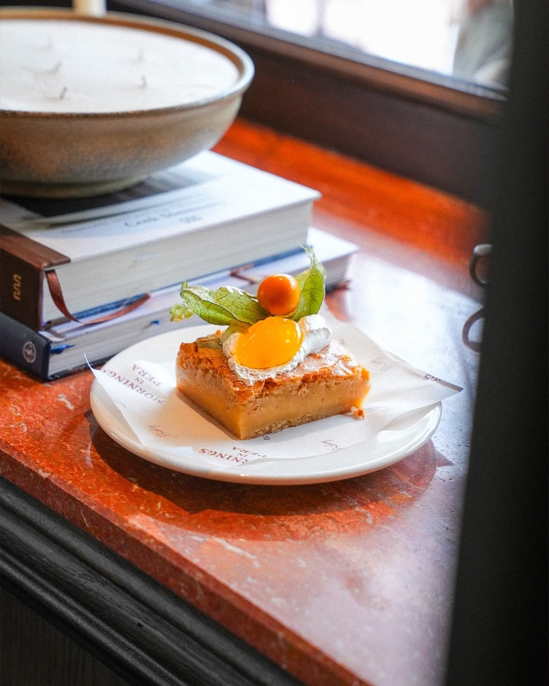 The considered interior and atmosphere at Mornings in Pera