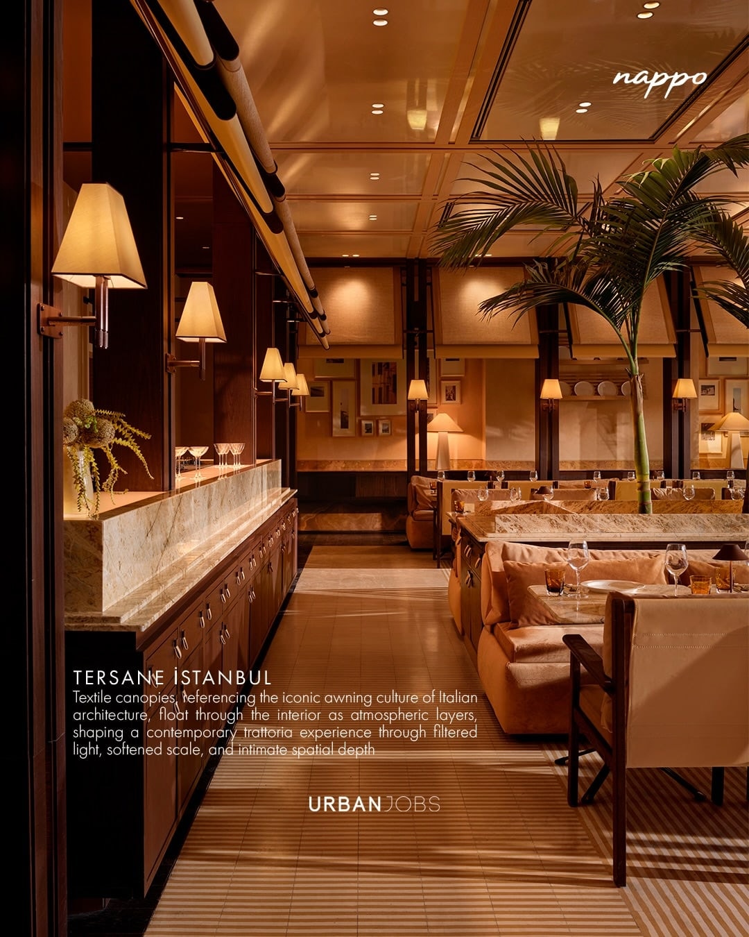The considered interior and atmosphere at NAPPO Trattoria