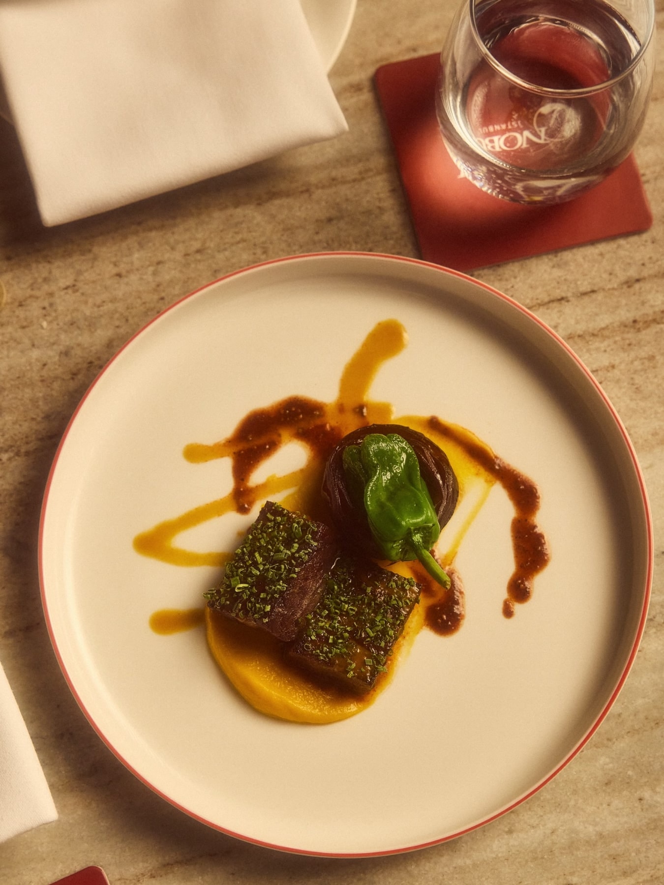 Nobu Istanbul: a hot plate ready for service