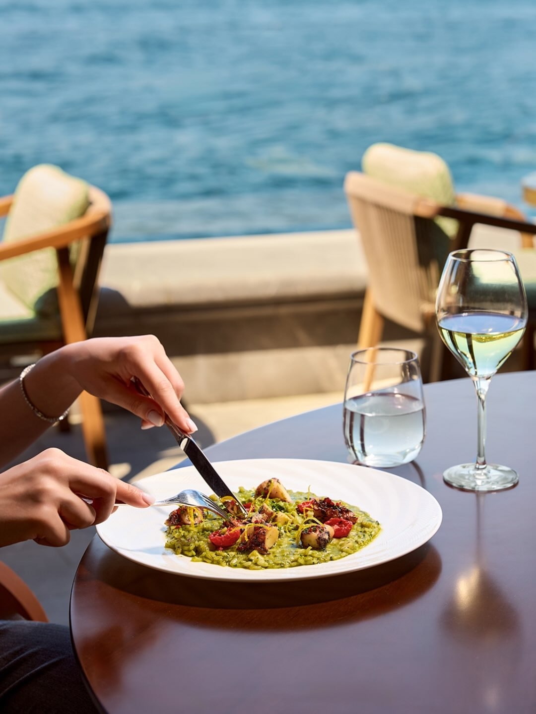 A carefully presented dish from Olea Bar