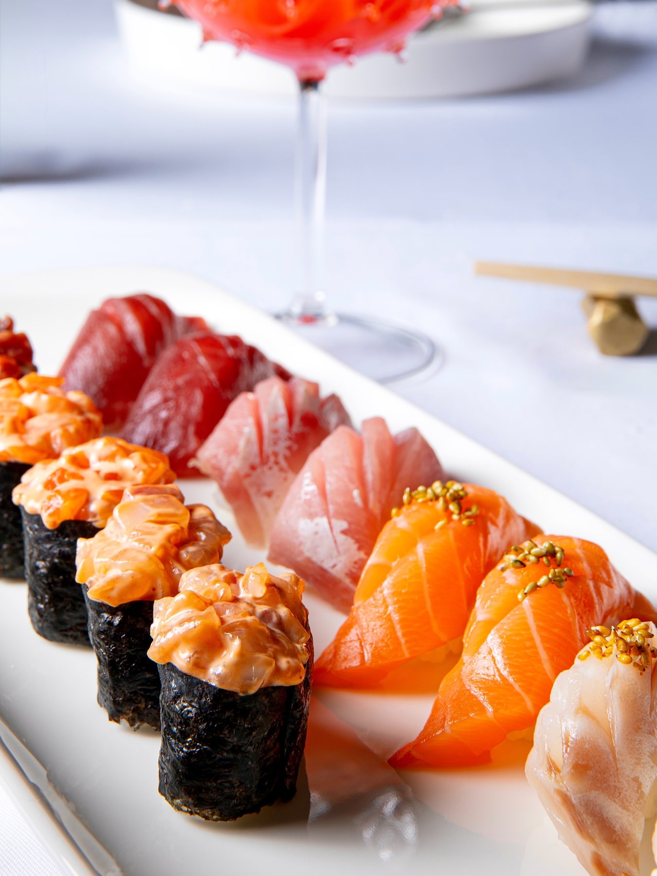 a view of the food and setting at sakhalin istanbul