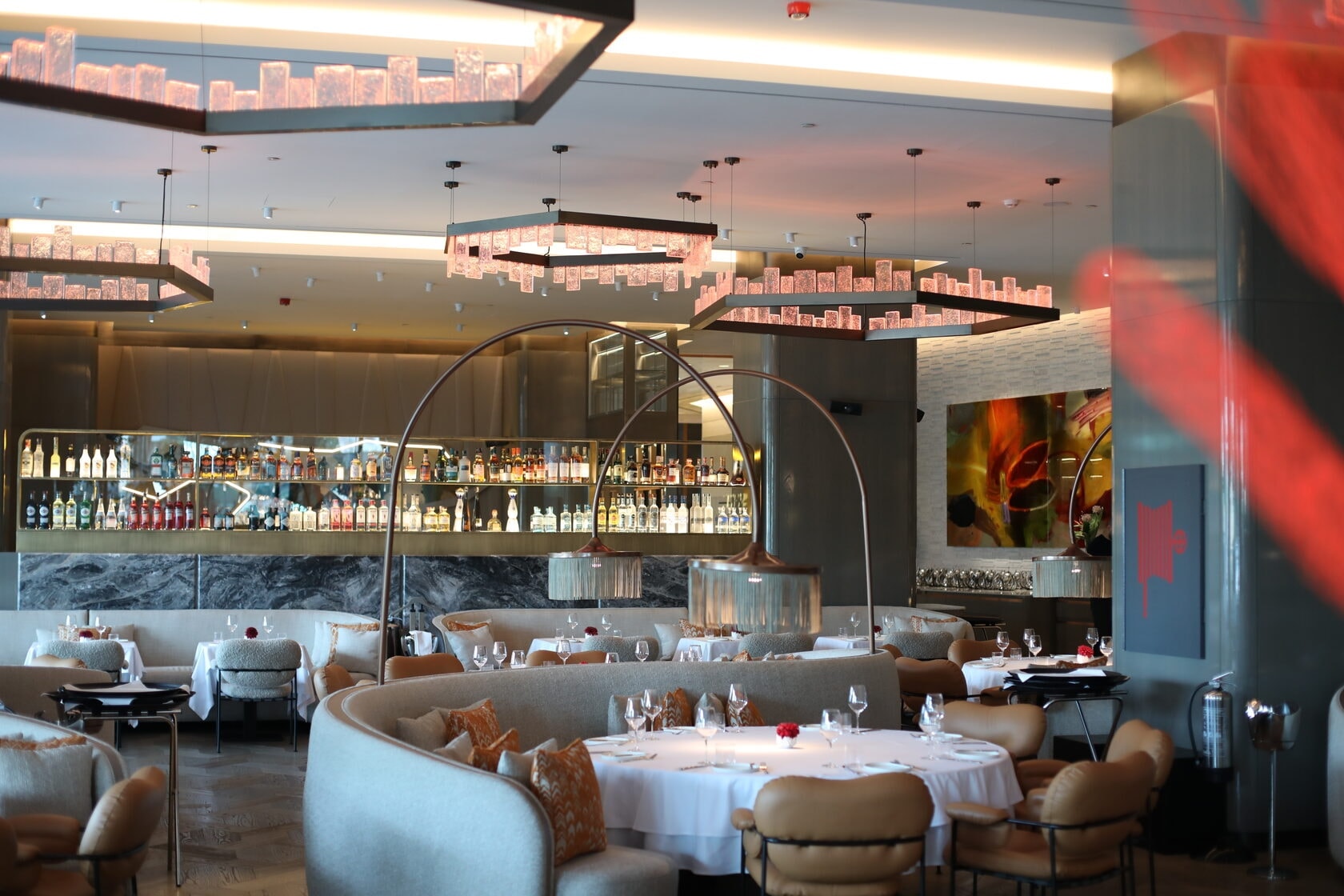 The dining room and atmosphere at Sakhalin